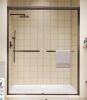 OVE Decors 60inch Sheffield Frameless Sliding Barn Shower Door New In Box $699
