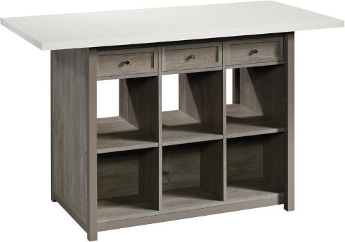Sauder Durable Craft Work Table with Storage in Mystic Oak New in Box $899