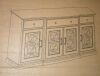 Walker Edison Landon 60-Inch Tiered Fretwork Sideboard TV Stand New in Box $1299 - 2