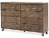 Michael Amini Del Mar Sound Natural Acacia Wood Double Dresser in Boardwalk New in Box $1799