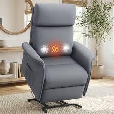 Rebrilliant Power Lift Recliner,Electric Recliner Chair for Elderly ,Linen Upholstered Recliner Chair with Side Pockets in Light Gray New in Box $899