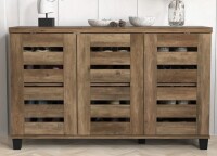 Steelside Millan 16 Pair Shoe Storage Cabinet (Please be advised that sets may be missing pieces or otherwise incomplete.) in Knotty Oak New in Box $499