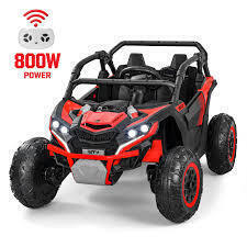 Wisairt 24V Ride on Toys 4WD Ride on Cars with Remote Control, 2 Seater Electric Car for Kids, Power Car Wheels, UTV w/ 4 Motors, Music, Lights, 3 Speeds, Red New Open Box $399