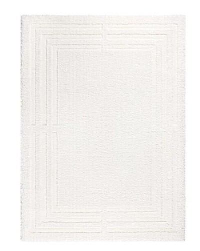 Town & Country Everyday Cloud Shag Plush Border Ivory 9'2" x 12'5" Area Rug New Floor Model $399
