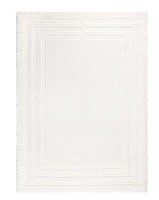 Town & Country Everyday Cloud Shag Plush Border Ivory 8 ft. x 10 ft. Area Rug New in Box $399