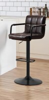 Furnimart 30" Faux Leather Upholstered Bar Stool, Adjustable Counter Stool Bar Chair Modern Design Swivel Barstool Hydraulic Stool New In Box $299