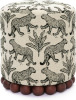 TOV Furniture Dex Taupe Leopard Jacquard Ottoman New In Box $299