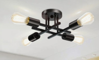 17 Stories Hannah-Jayne 14.17'' Sputnik Modern Linear Flush Mount Light New In Box $199