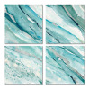 Orren Ellis "Silver Springs I Blue Green" 4 - Pieces Painting Print, 16" x 16" New In Box $199
