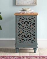 Mistana Eyler 31.5" H x 18.9" W Solid and Manufactured Wood 1-Door Accent Cabinet New In Box $299