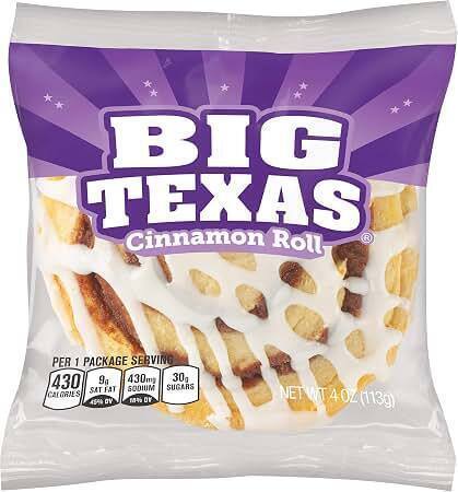 Clover Hill Bakery Big Texas Cinnamon Roll 4 oz / Duchess Honey Bun Glazed 3 oz / Assorted