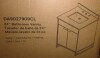 COSMO LIVING Leona (24" W x 22" D x 38" H) Single Sink Bath Vanity in Navy Blue with Gold Metal Legs and with White Engineered Stone Composite Top, New in Box $699 - 2