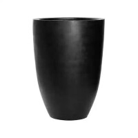 PotteryPots 20.47" W x 28.35" H Round Extra Large Black Fiberstone Indoor/Outdoor Ben Planter, New $499