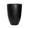 PotteryPots 20.47" W x 28.35" H Round Extra Large Black Fiberstone Indoor/Outdoor Ben Planter, New Floor Model $499