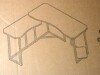 NTENSE Gaming L Desk with CPU Stand, White, New in Box $299 - 2