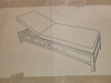 World Market Gray Wood and Metal Alicante Outdoor Chaise Lounger New in Box $599 - 2