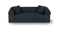 Seafuloy 80 in. Dark Gray 3-in-1 Convertible Queen Size Sofa Bed, Floor Sleeper Sofa with Corduroy Fabric, Pillows, No Assembly New In Box $499