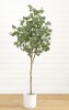 Nearly Natural 6&rsquo; Artificial Eucalyptus Tree with White Decorative Planter New In Box $299