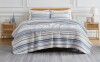 SouthShore Fine Linens King/Cal-King Size 3-Piece Coastal Stripes Collection Reversible Quilt Set $299