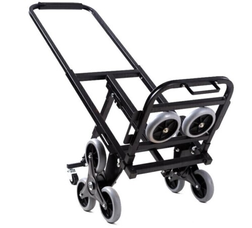VEVOR Stair Climbing Cart, 260 lbs Capacity, Portable Folding Trolley Cart, For Home, Groceries, and Warehouse, with Telescoping Handle, 6 Wheels, 2 Bungee Cords, Stable Dual-Mode Stair Climber Dolly New In Box $199