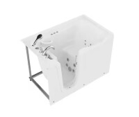 Universal Tubs Universal Collection 36 in. L x 60 in. W Whirlpool Jetted Bathtub with Left Drain in White with Powered Fast Drain New Shelf Pull $5199