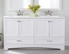 Diamond NOW Cassidy 60-in White Double Sink Bathroom Vanity with White Cultured Marble Top (Fully Assembled) New In Box $1999
