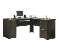 Realspace&reg; Magellan 59"W L-Shape Corner Computer Desk, Espresso New In Box $399