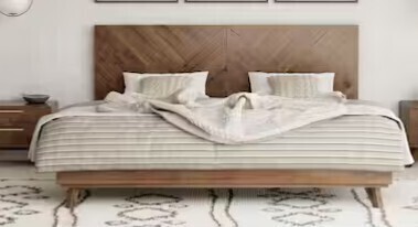 MR MODREST Nova Domus Soren Modern Brown Wood Headboard and Footboard, California King Size New In Box $1099