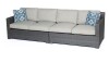 Hanover Metropolitan Brown Wicker 4 Seater Sofa with Tan Cushions Similar to Picture New In Box $799