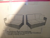 Hanover Metropolitan Brown Wicker 4 Seater Sofa with Tan Cushions Similar to Picture New In Box $799 - 2