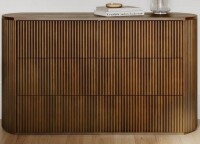 Latitude Run Ellison Fluted Solid Wood Dresser, Fully Assembled New Shelf Pull $3999