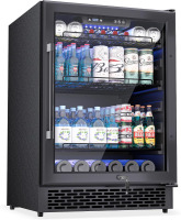 Minorfun 24-Inch Beverage Refrigerator, 200 Can Glass Door Beverage Cooler New in Box $1999