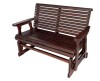 Innovaze 2-Person Solid Fir Wood Outdoor Glider with High Roll Back and Deep Contoured Seat, Heavy Duty 800 lbs., Dark Brown New in Box $499