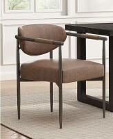 Streamdale Furniture Streamdale Modern Upholstered Dining Chair in Brown New in Box $399