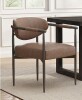 Streamdale Furniture Streamdale Modern Upholstered Dining Chair in Brown New in Box $399