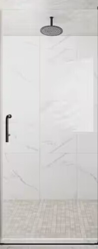 ES-DIY 34-36 in. W x 72 in. H Glass Panel Shower Door New In Box $499