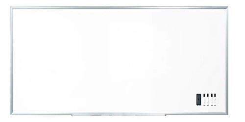 WorkPro&trade; Porcelain Magnetic Dry-Erase Whiteboard, 96" x 48", Aluminum Frame With Titanium Finish New In Box $399