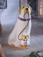 Home Accents Holiday 2.5ft. Halloween Classics LED Golden Retriever Ghost New Shelf Pull $99