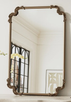 Charlton Home&reg; Genan Accent Mirror Scalloped Rectangle Wall Mirror, 24" x 36" New In Box $299