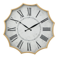House of Hampton&reg; Large 23.5" Vintage Roman Numeral Wall Clock with Gold Trim New In Box $299