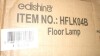 EDISHINE 63 in. Black 1-Light Arched Floor Lamp for Living Room with Fabric Drum Shade New In Box $199 - 2
