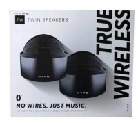 Kole Imports CS119-4 Hype Black True Wireless Twin Pairing Rechargeable Bluetooth Speaker Assorted Colors New In Box Assorted