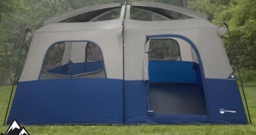 Wakeman Outdoors 10-Person Large Family Outdoor Camping Tent - with 2-Doors, Room Divider, 4 Screen Windows and Rainfly, Navy New in Box $299