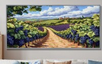 Winston Porter Vineyard In California Summer I - Vineyard Wall Art, 24" x 60" New In Box $299