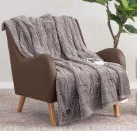 Berkshire Life Heated Throw with 4 Heat Settings, 50" x 60" $59