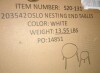 Convenience Concepts Oslo White and Natural Nesting End Table New In Box $199 - 2