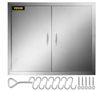 VEVOR BBQ Double Access Door 31 in. W x 24 in. H BBQ Door Stainless Steel Wall Construction Kitchen Door for BBQ Island, Grill New In Box $199