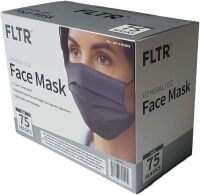 FLTR General Use Face Mask, Black, 75 count New In Box