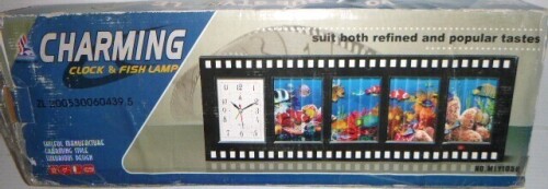 Charming Clock and Fish Lamp New In Box