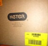 Keter Deluxe 20 in. Resin Midnight Square Patio Side Table With Storage New In Box $199 - 2